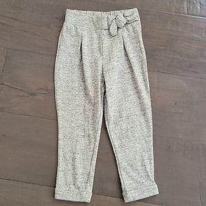 NWT Gap Toddler Girl Tie Waist Pant Marled Grey 3T